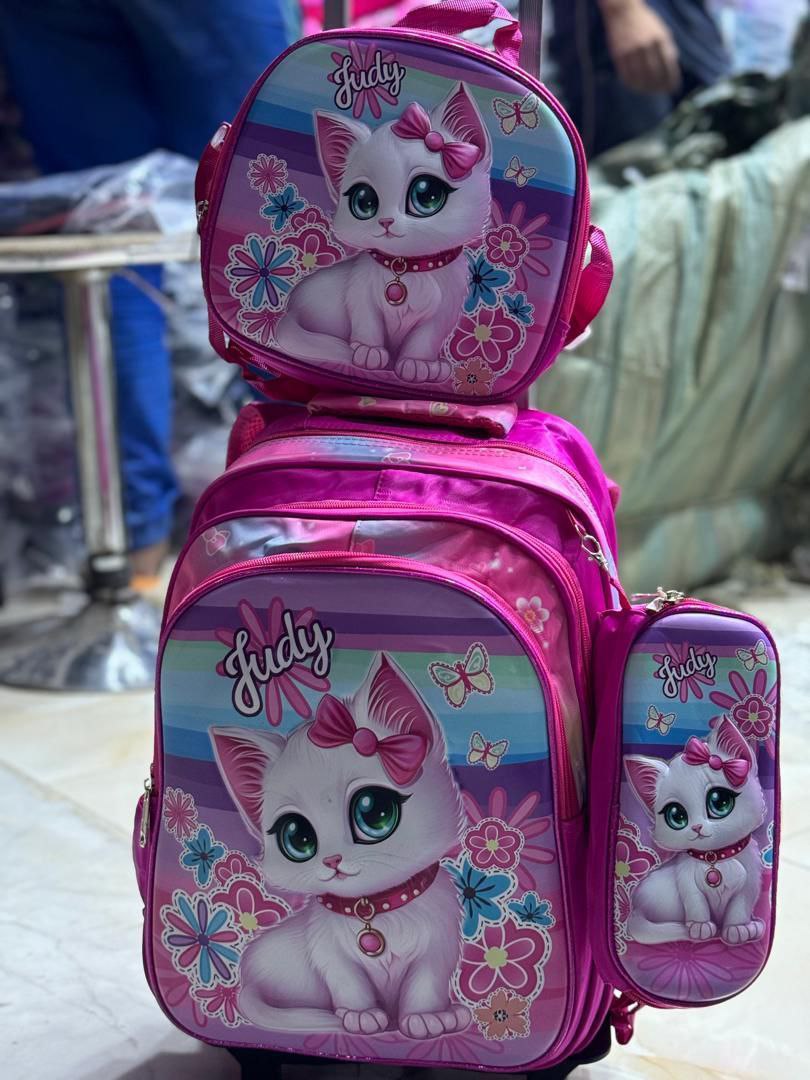 حقيبة ظهر بعجلات 3 قطع