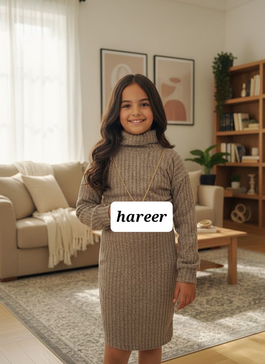 فستان البنات- Ensemble robe et pull