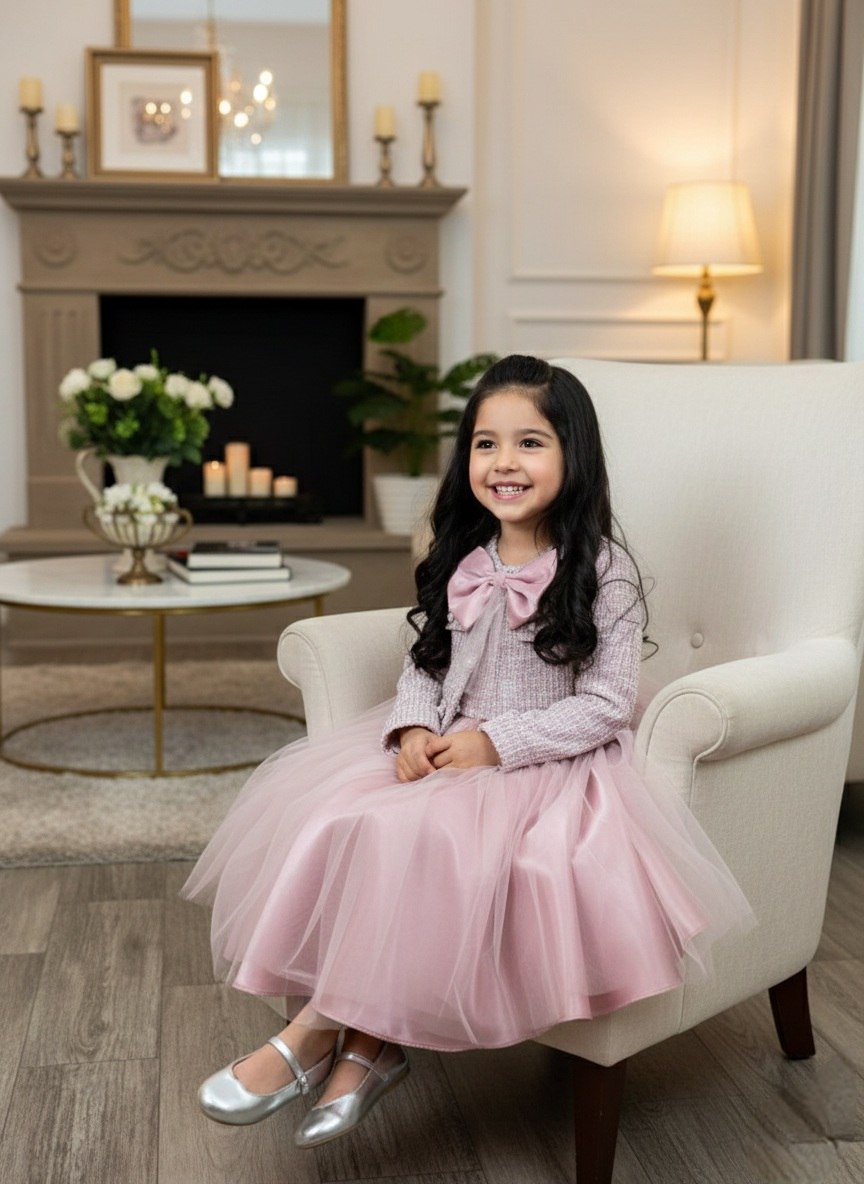 فستان الاميرات للعيد و المناسبات- Ensemble jupe + gilet 🌸