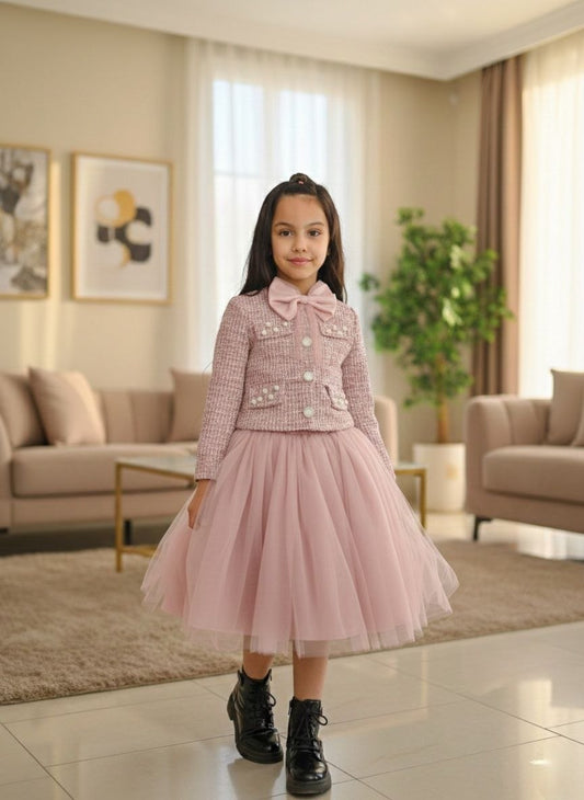 فستان الاميرات للعيد و المناسبات- Ensemble jupe + gilet 🌸